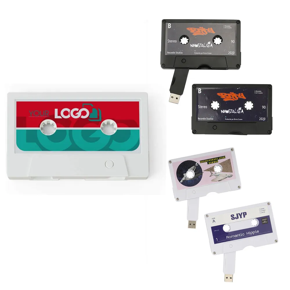 НОВЫЙ гаджет на заказ DJ высокоскоростная Смешанная Кассетная лента Форма USB 2,0 карта памяти Usb флэш-накопитель с логотипом