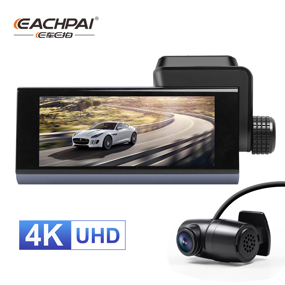 4K двойной объектив DVR камера IMX415 3,16 дюймовый сенсорный экран Wifi и GPS