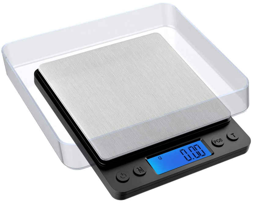 Digital Scale, 6 Units Conversion, LCD Back-Lit Display, Use for Jewelry/Medicine/Food/Powder(Battery Included)