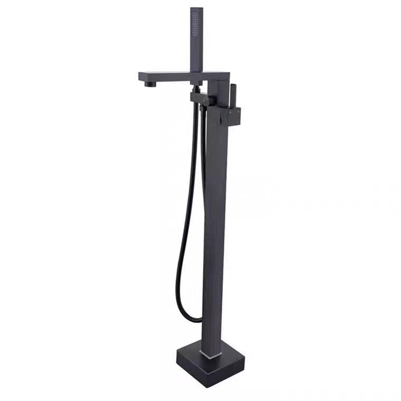 YUSON WPS61B New Design Brass Body Matt Black Mixer Tap Wall Mounted Thermostatic Freestanding Bathtub Faucet