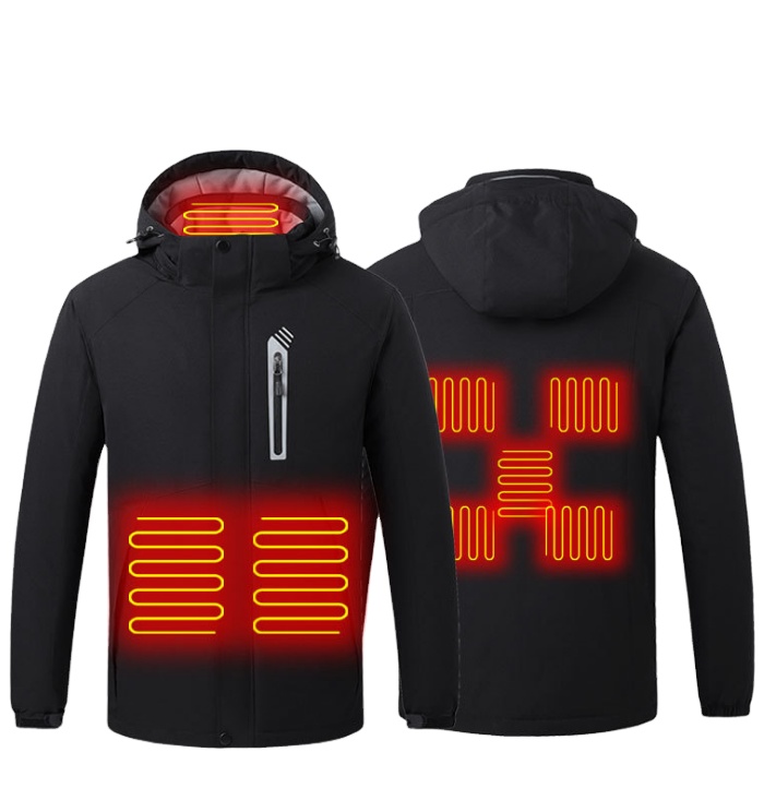 Wholesale Winter Warm Coat Waterproof USB Connector Hunting Outdoor Rechargeable Battery Heated Jacket