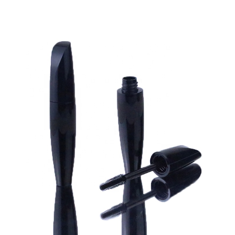In Stock Offer Samples OEM Empty Plastic Mascara Tube With Silicone Brush Cosmetic Packaging Black Mascara Container (PMT06)