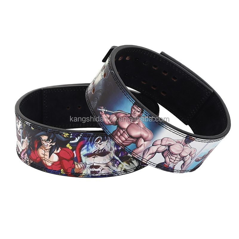 Custom Logo Fitness Power Lifting Weight Gym Lever Belts Printed Anime Character Lever Belts