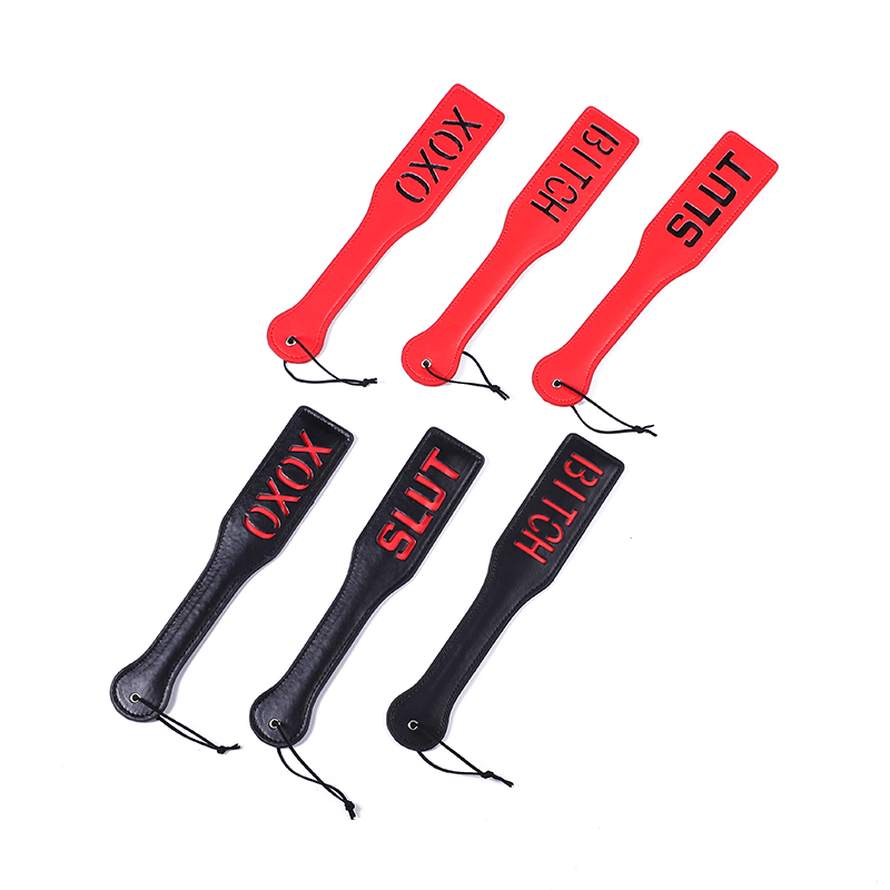 Leather bdsm sex accessories bdsm fetish sex whip erotic toys for couple adult spanking paddle