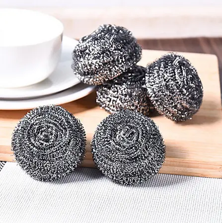 Hot Sales 20 Grams SUS410  Wire Dish Pot Kitchen Sink Cleaning Ball Washing Dishes Wool Scrubber Stainless Steel Scouring Pads