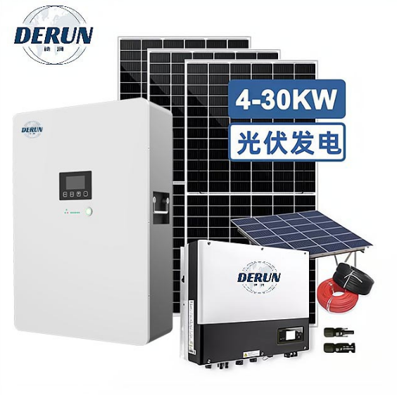16KW Off-Grid Household Energy Storage System 30KWh Lithium Iron Phosphate Battery Monocrystalline Silicon MPPT for Home Use