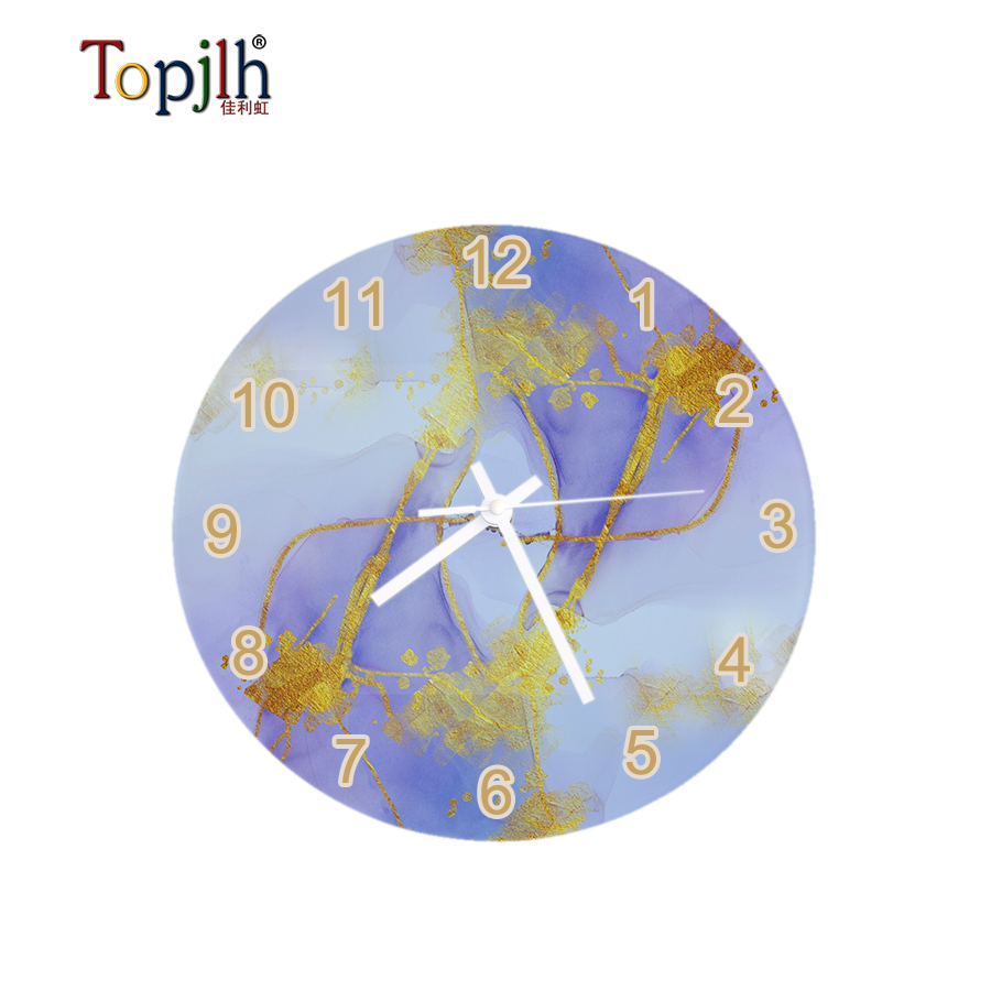 Topjlh 2022 сублимационные часы горячая Распродажа 30*30 см пустые сублимационные настенные стеклянные часы Diy термопечать круглые Настенные часы