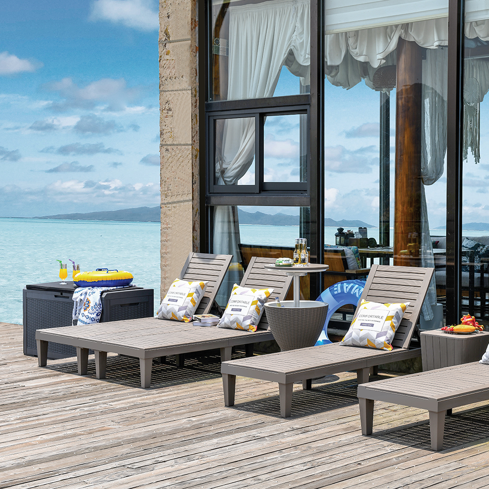 Manufacture hot selling sun bed swimming pool bed chaise lounge