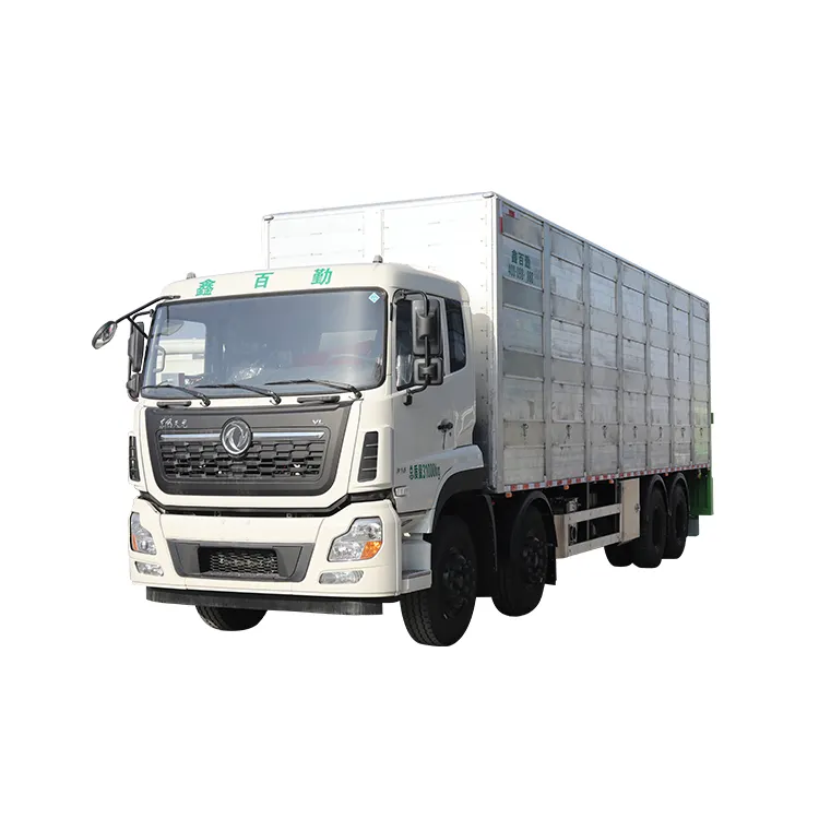 360 Horsepower 4/2 Floors Aluminum 9.6m 8 X 4 Dongfeng Live Pig Transporter Animal Transport Livestock Truck