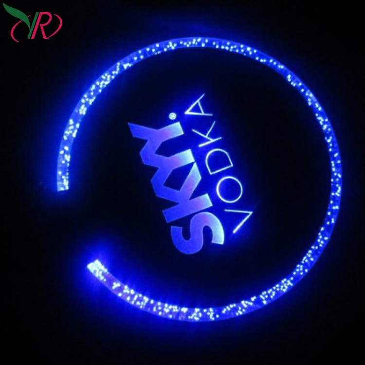 Bottle Novelty Lighting Mat Cup Colorful gravity sensor Light Up LED Coaster Flashing Lights