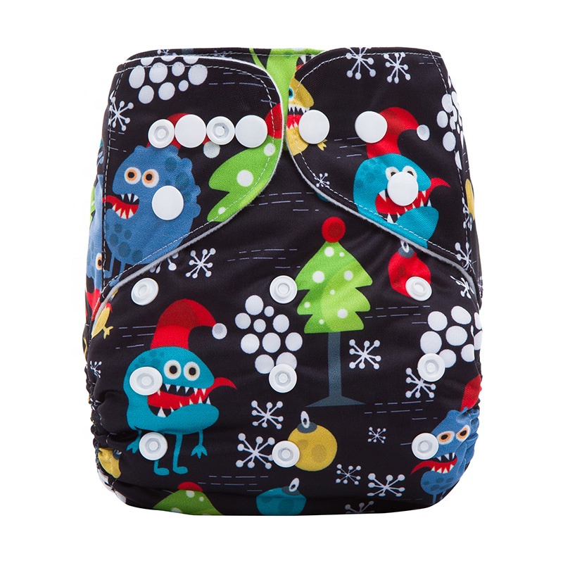 Wholesale Super Soft Reusable Washable Cloth Diapers Bamboo Charcoal Anti-Leaking Cloth Diaper