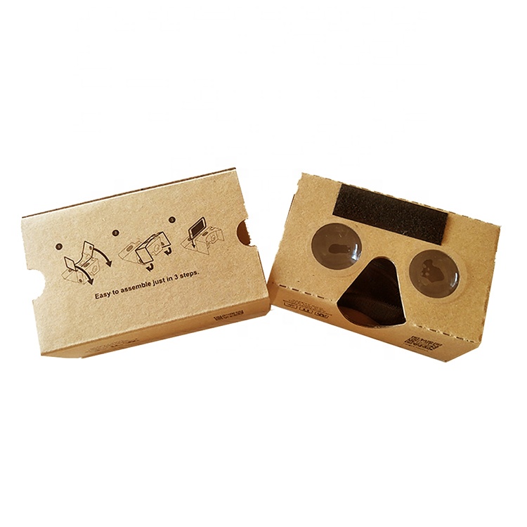 Custom Cardboard VR 3D Box Glasses Kraft Paper Video Virtual Reality Google Cardboard 2.0 VR Viewer