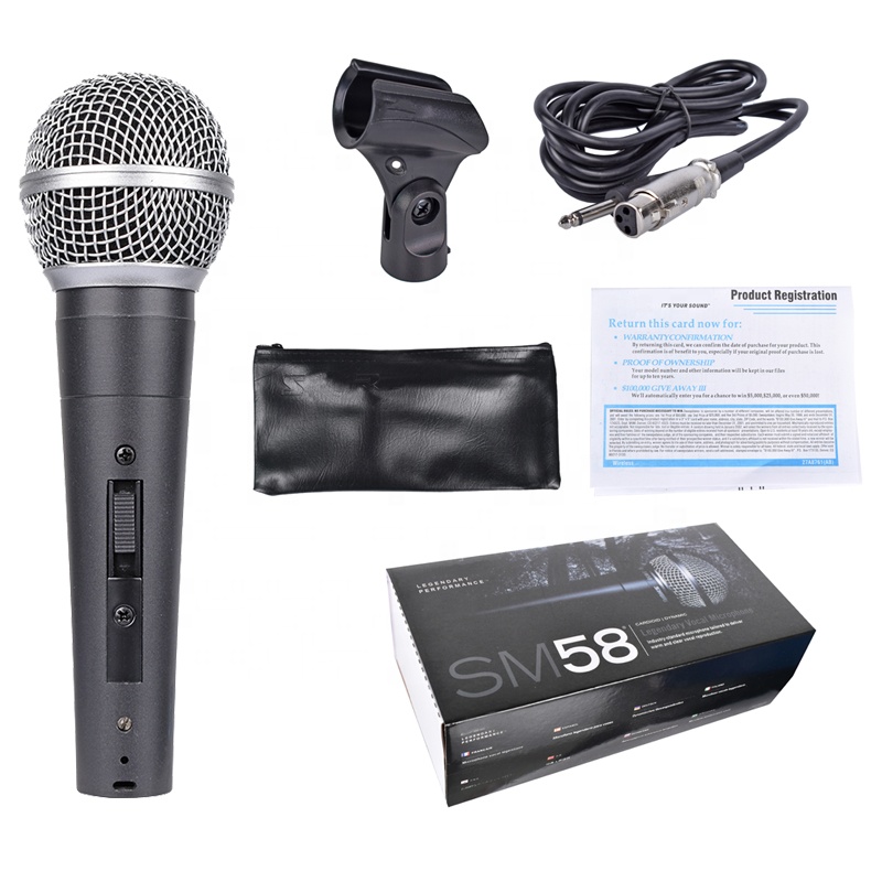 Upgrade Original Shure SM58 Professional Vocal Dynamic Handheld cardioid Wired Microphone for Stage Performance Microphone