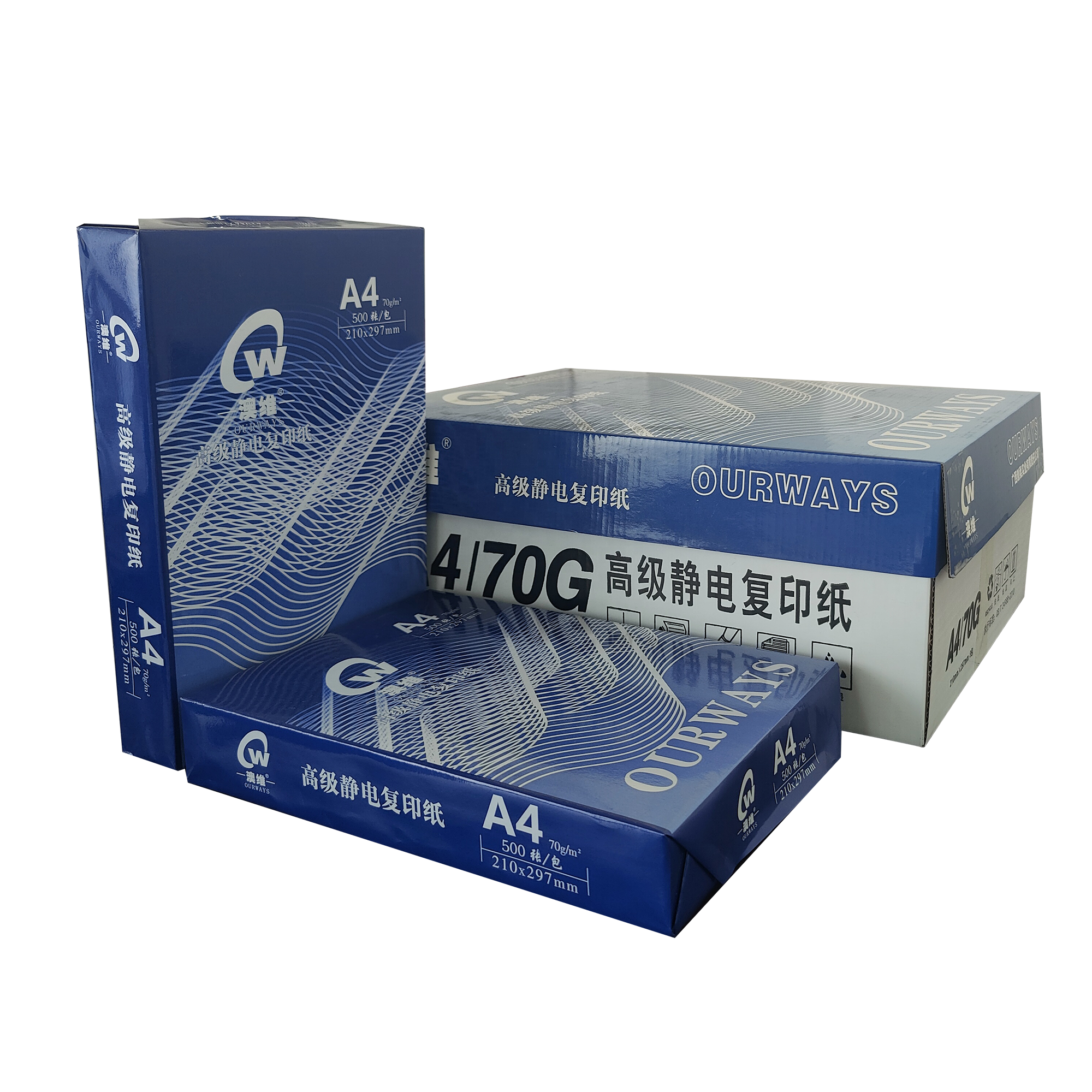 Китайская фабрика OEM 80GSM 70GSM 100% деревянная целлюлоза 500 листов/копировальная бумага A4