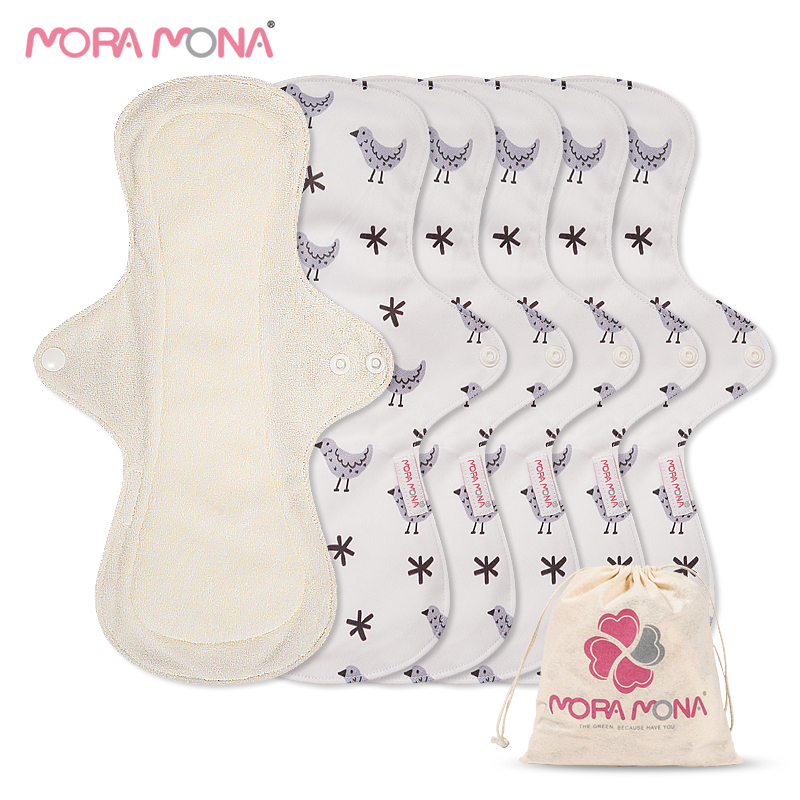 Многоразовые гигиенические прокладки Mora Mona, стираемые гигиенические прокладки для женщин