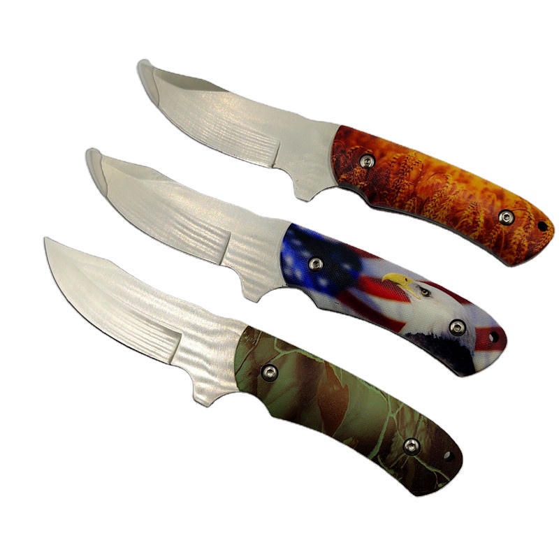 Camo / 3D покрытые ПП ручка 3Cr13 нержавеющий нож охотничий нож для отдыха на открытом воздухе с фиксированным лезвием нож
