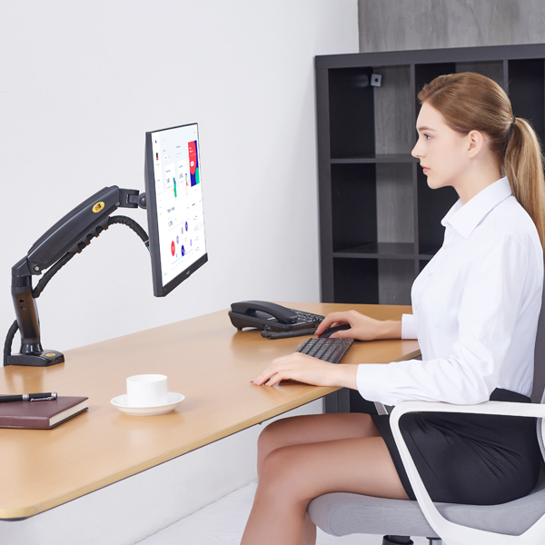 Новинка NB F80 настольная газовая пружина 17-27 "ЖК дисплей СВЕТОДИОДНЫЙ монитор держатель Arm полный движения Дисплей Стенд загрузки, для детей от 2 до 9 кг