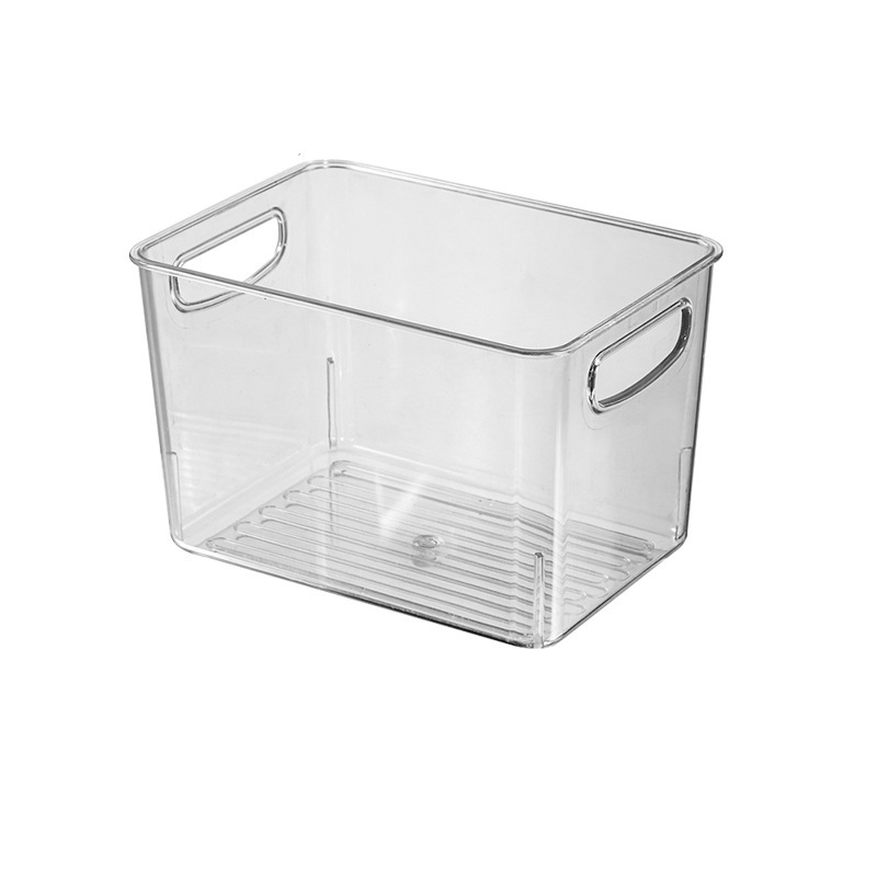 Multifunction Plastic Clear food book Storage Makeup cosmetics Container Bin with Carrying Handles for Home office