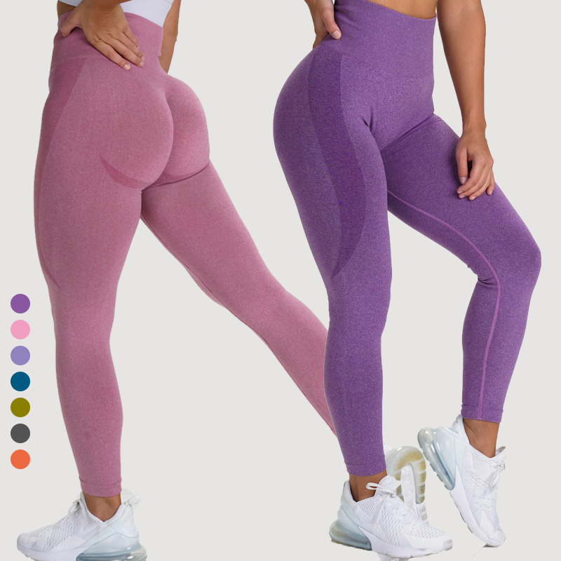 High Waist Yoga Gym Seamless Leggings Elastic Exercise Women Workout Leggings Pants for Fitness Scrunch Butt Yoga Leggings