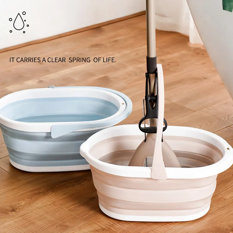 15L silicone foldable beach fishing bucket waterproof, portable folding toilet bucket foldable basin