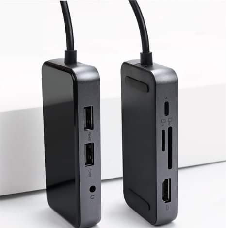 USB-C 60 Вт PD 3,0 USB 8-контактный концентратор