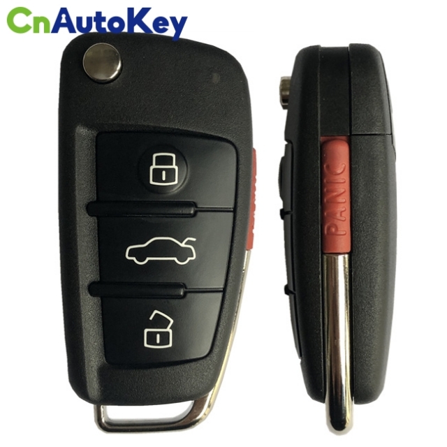 CN008056 2013-2017 Audi A3 Q2L Q3 / 4 кнопки флип без ключа go / PN: 8V0 837 220 E / NBGFS12P71 - MQB