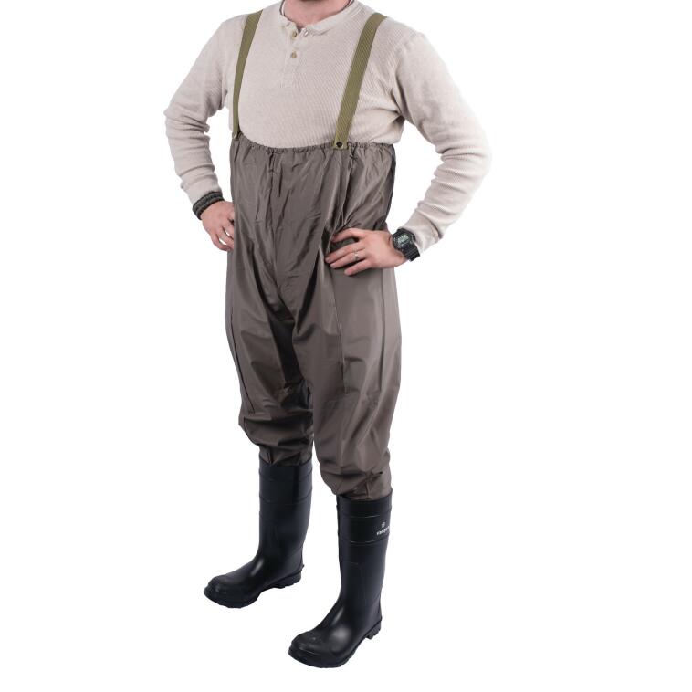 Stocking Foot Chest Wader PVC 0.30mm S-M-L-XL Mayrain CN Heat Sealed Seams 100%waterproof