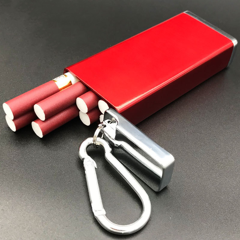 Factory wholesale high-end portable cigarette case with eight packs of metal sealed square mini pressure