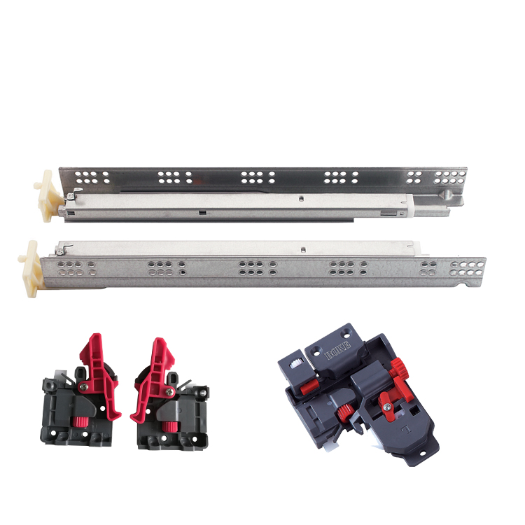 Новый дизайн boke undermount треки для ящиков с 3D пластиковым зажимом для оптовых продаж