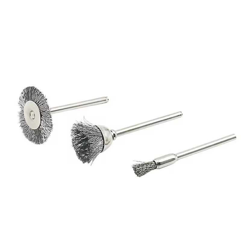 Mini Brush Rotary Tools Steel Wire Wheel Brush Metal Rust Removal Wire Wheel Brush Set for Polishing Grinding