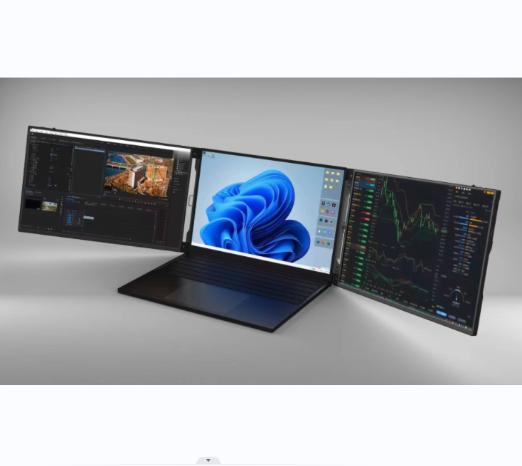 Портативный экран для ноутбука, 16 дюймов, двойной Usb C Type C, игровой Oled дисплей, портативный монитор, портативный трехэкранный для ноутбука