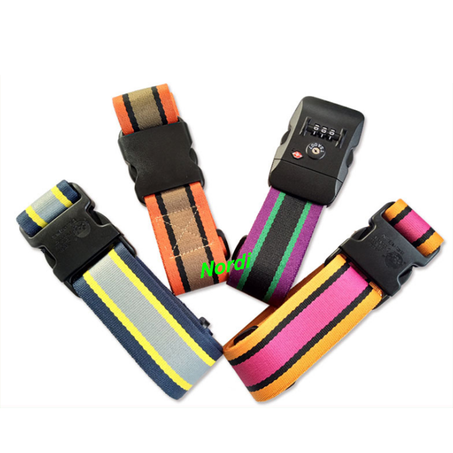 100 Pcs Custom Printed Logo Pattern Travel Suitcase Strap Luggage Belts With Release Buckle