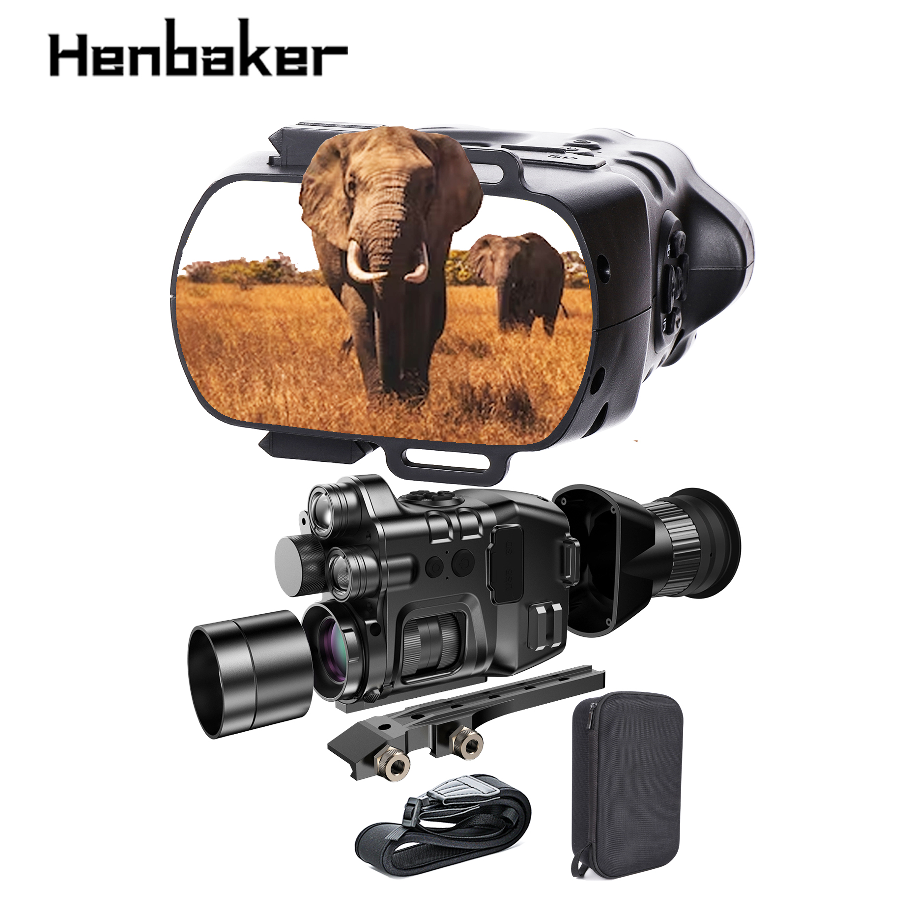Оптический прибор ночного видения henbaker cy789 по заводской цене, 3,1 дюйма, охотничий монокуляр ночного видения, охотничий прицел