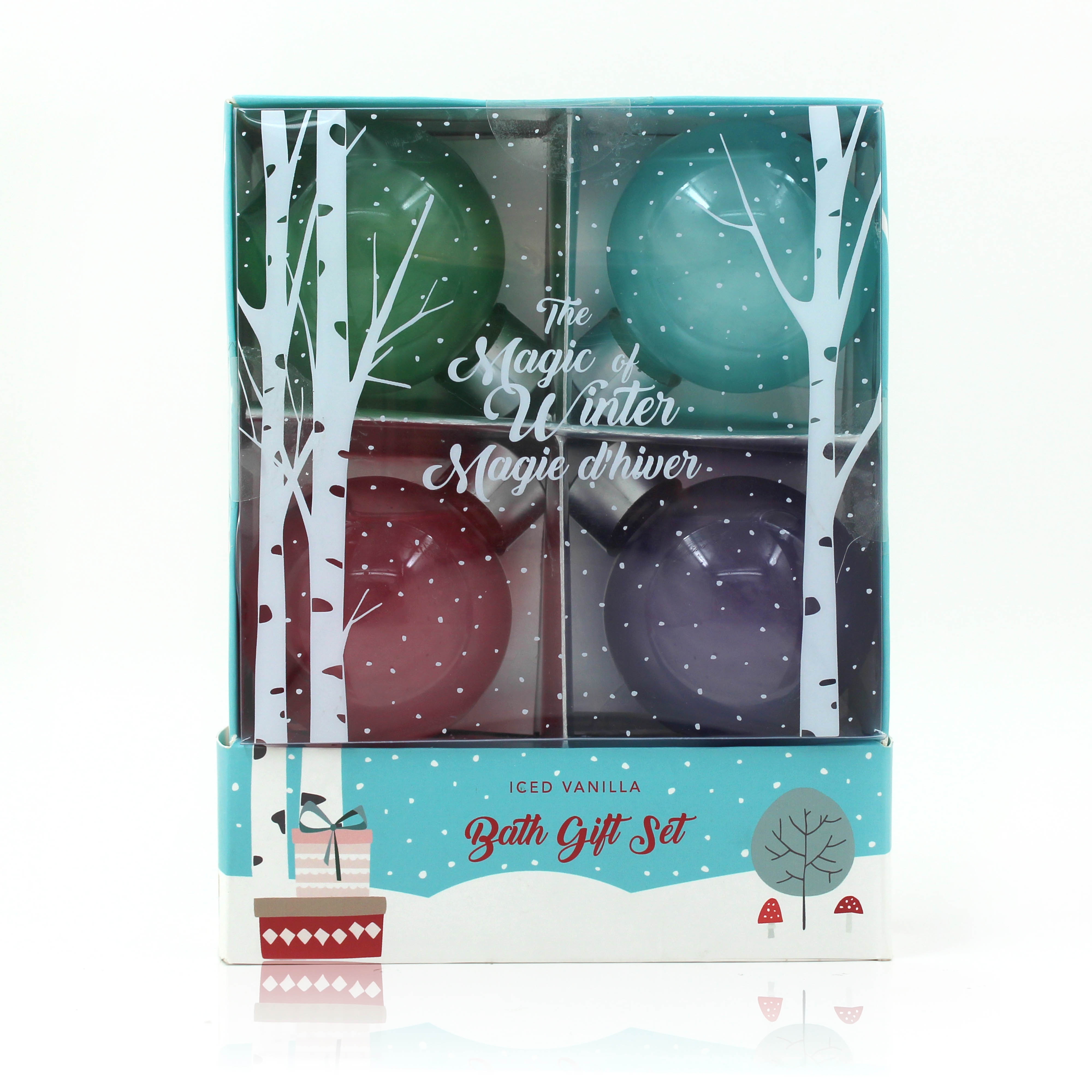 Hot Selling perfum bauble bubble bath set for Xmas