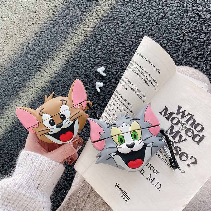 Милый 3D силиконовый защитный чехол Tom Jerry для Air Pod, чехол для Apple Airpods Pro