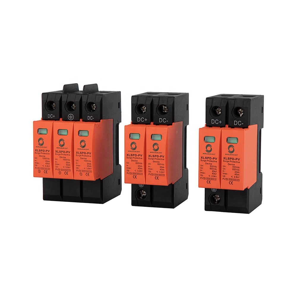 XLSPD-PV CE ТЮФ солнечные PV 20KA-40ka цепи 2pole Американская классификация проводов 2р DC 500V 600V 800V 1000V DPS сетевой фильтр разрядник защита от импульсного перенапряжения СПД-устройство