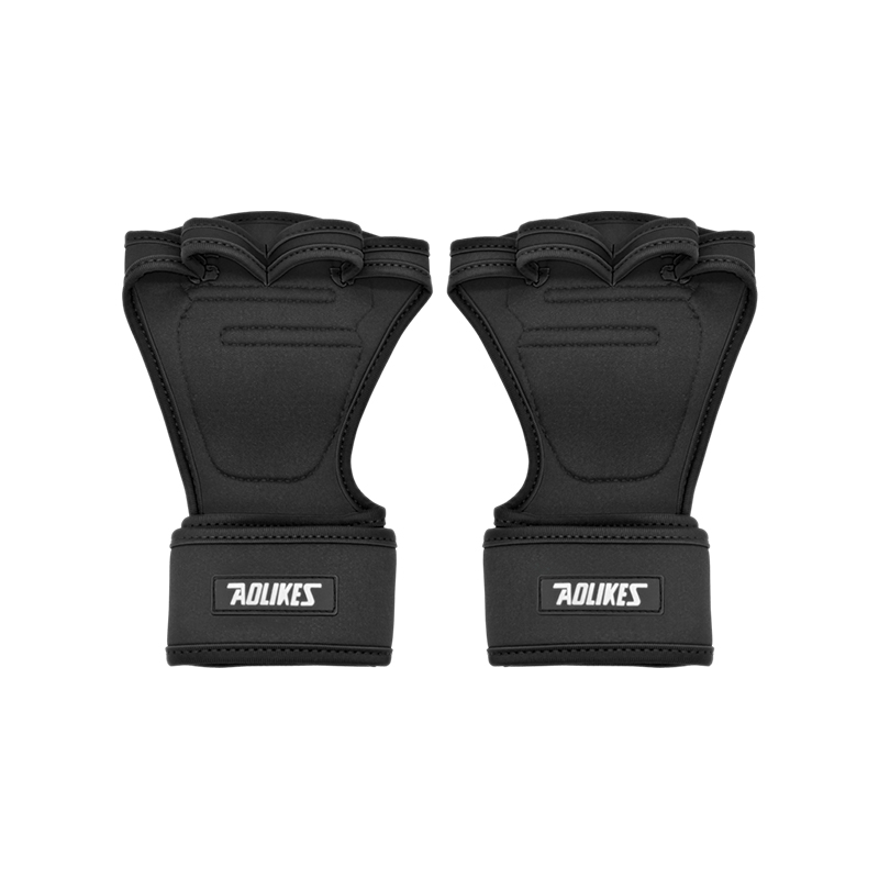 Aolikes High quality custom logo ventilated workout fitness weight lifting gym gloves with wrist