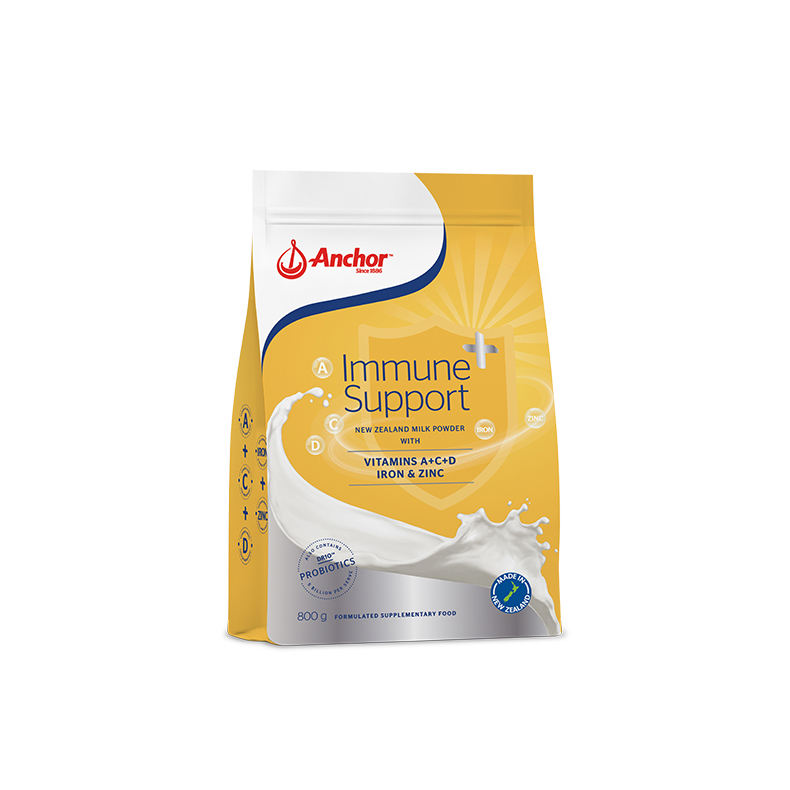 Anchor Immune Support Fortified Milk Powder 800g Sachet Probiotics Health Immune Support Vitamin C Powder Supplement