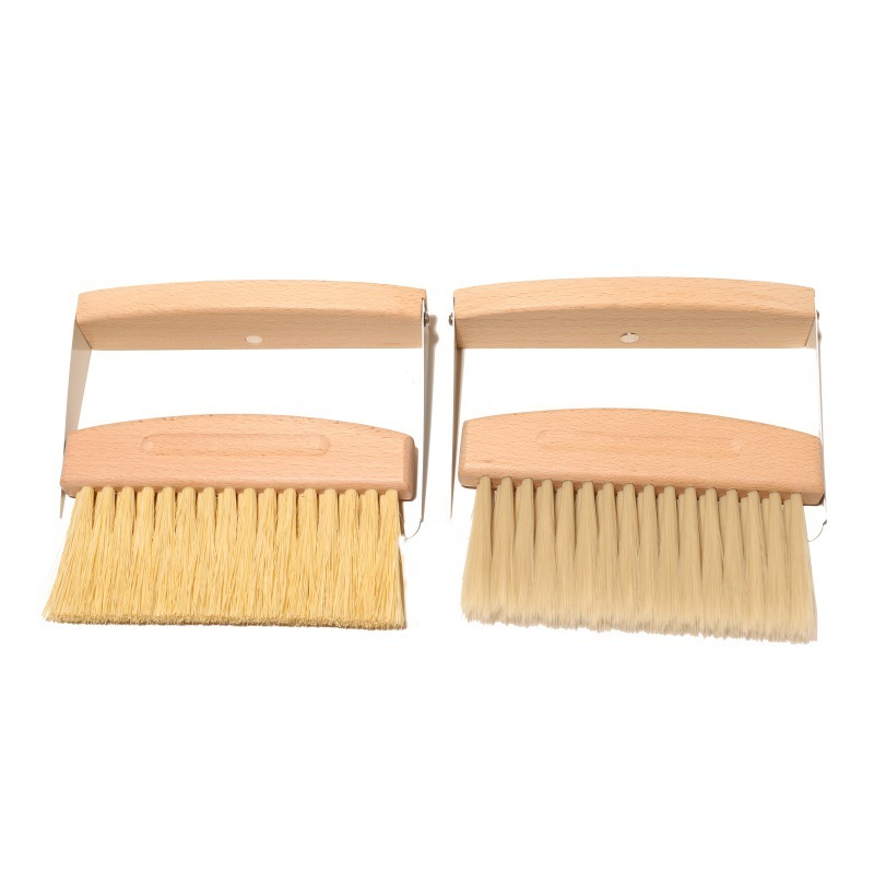 Portable Desk Table Beech Wood Sweeper Dust Removal Desktop Keyboard Cleaning Brushes Set
