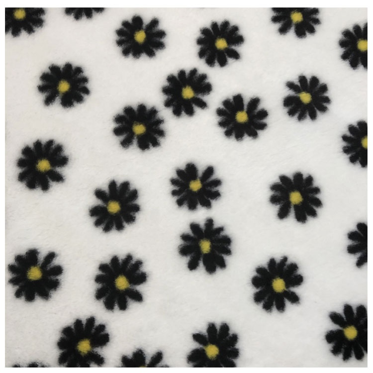 100% polyester printed faux fur fabric printed fake hair like rabbit fur