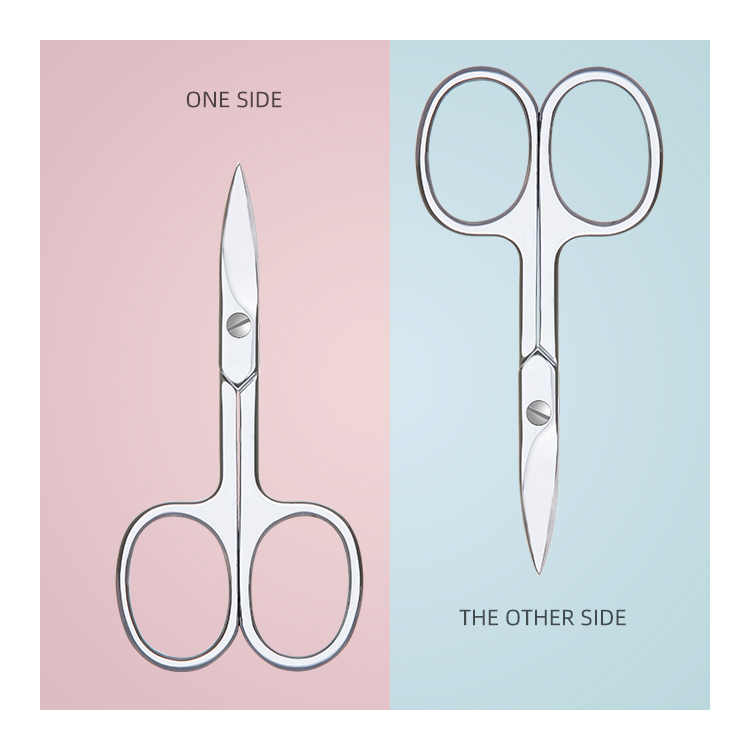 Stainless Steel Left Handed Portable Craft Eyelash Eyebrow Makeup Scissors