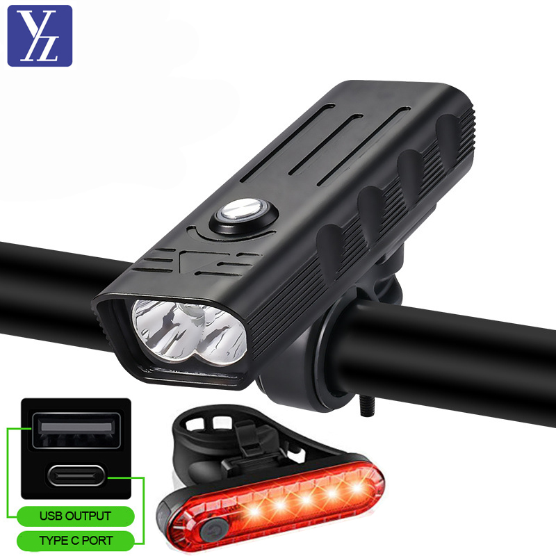 Mountain bike lights USB Rechargeable Waterproof Mountain Cycling Light Front Headlight Lamp LED Light Bicycle Parts Bike