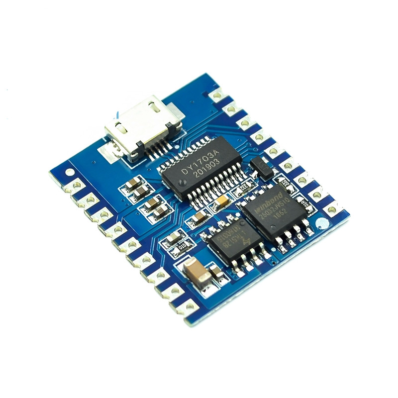 DY-SV17F аудио модуль мини MP3-плеер 8 бит IO UART триггер микро USB скачать 4 мегабайт Flash Voice Module