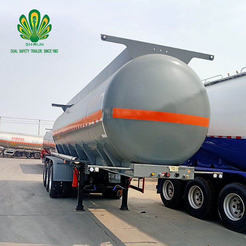 chemical liquid nitric acid transport tank trailer stainless steel material