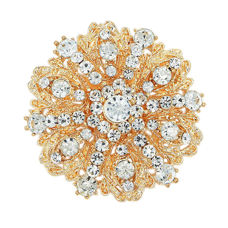 Brooch Pin badges Cute Multi-Color Rhinestone flower broches jewelry for Scarf