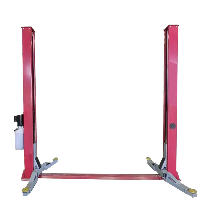 ce small vehicle garage parking portable automatic electric release hydraulic cylinder two 2 pole column post car lift hoist