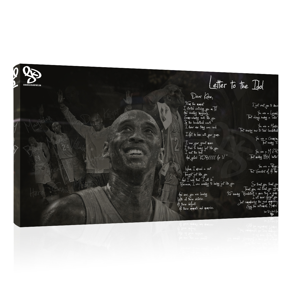 Basketball Poster Kobe Picture Painting Athletic Star Living Room Wall Poster Kobe Bryant Wall Decor Bedroom Painting Wall Art