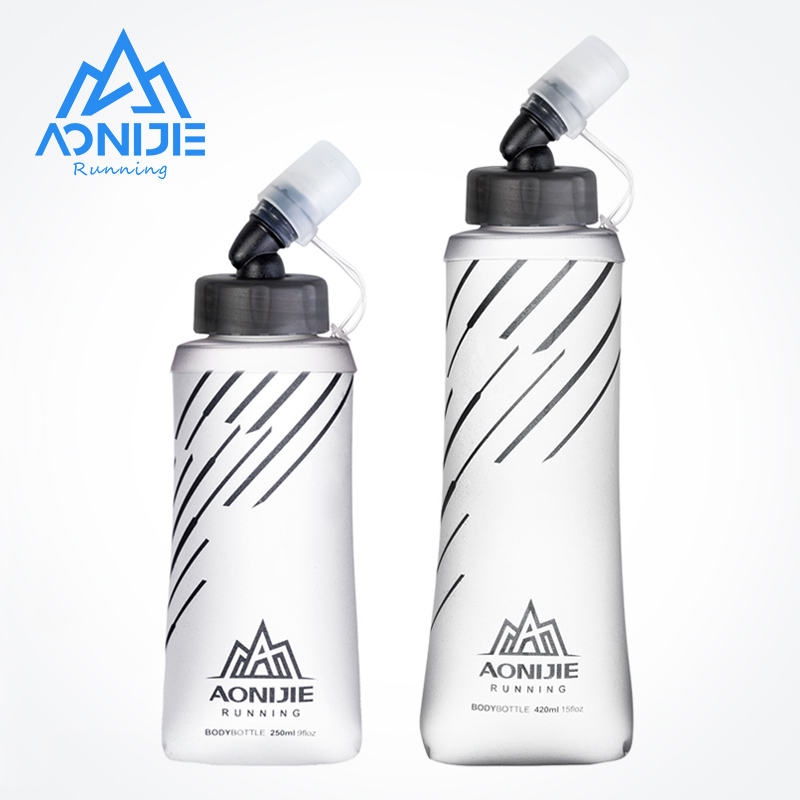 Оптовая продажа, индивидуальный логотип AONIJIE SD21, спортивная мягкая складная бутылка для воды из ТПУ, складной чайник для бега