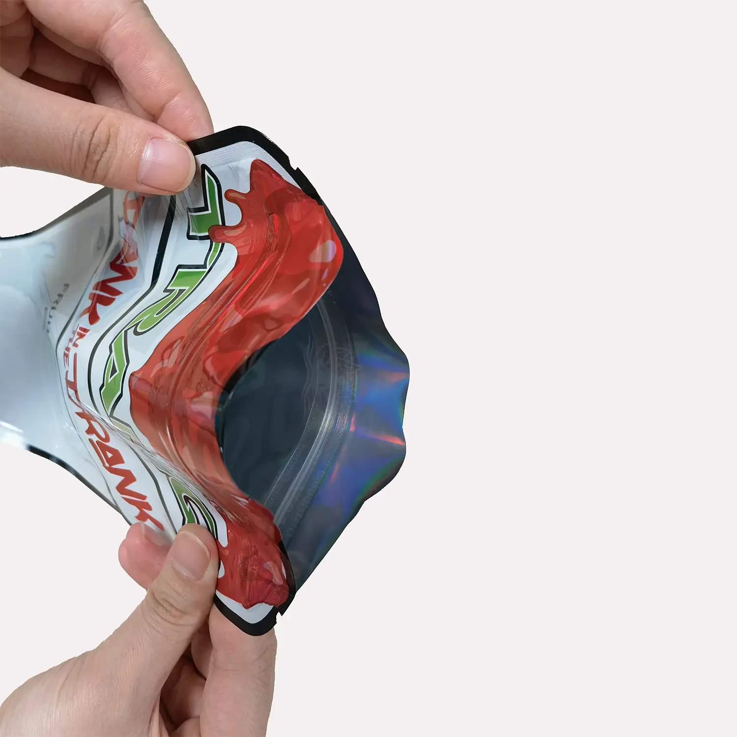 Custom Printing 3.5g Mylar Bags Die Cut Irregular Pouches with Ziplock Circle Mylar Soft Touch Plastic Food Candy Packaging Free