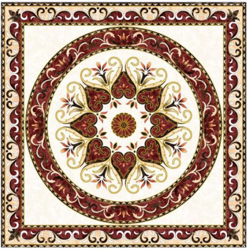 Hasin Large Quantity New Designs Popular Exterior Ceramic Floor Polished Crystal Carpet Puzzle Ceramic Tiles(4 in 1)